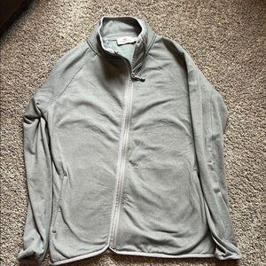 Vineyard Vines Gray Zip Up Sweater with Standing Collar